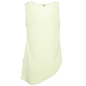 Top in misto seta con gioiello