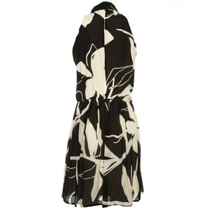 Abito corto in seta con stampa all-over
