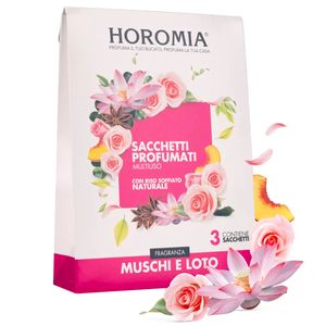 Multipurpose scented sachets of musk and lotus