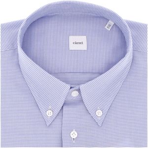 Camicia pied de poule in cotone