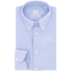 Camicia a quadri azzurra Easy Care