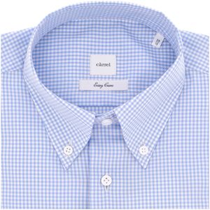 Camicia a quadri azzurra Easy Care
