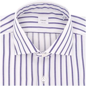 Camicia bianca a righe blu no iron