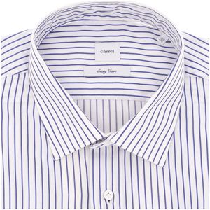 Blue striped long-sleeved shirt