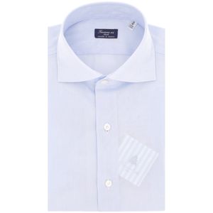 Camicia Milano azzurra cucita a mano