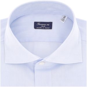 Camicia Milano azzurra cucita a mano