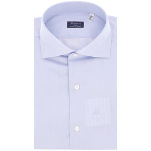 Camicia azzurra Milano cucita a mano