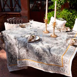Tantra tablecloth 170x170 in linen