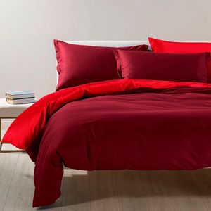 Parure copripiumino Bicolor Bordeaux una piazza