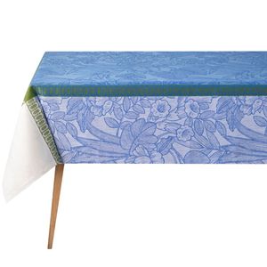 Escapade Tropical blue tablecloth 120x120