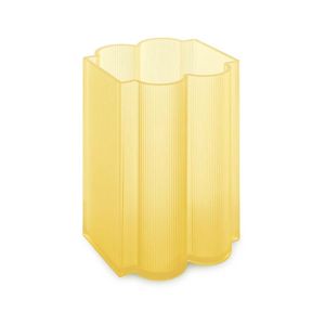 Low yellow Okra vase