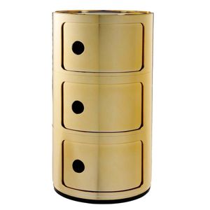 Modular Metal Gold three compartments