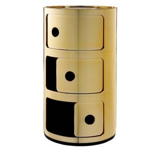 Modular Metal Gold three compartments