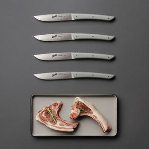 Set 4 coltelli bistecca grigio