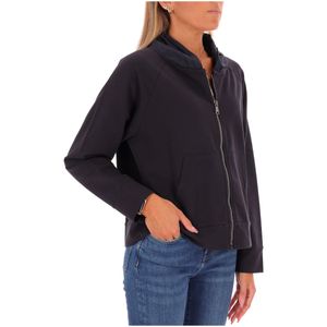 Felpa navy in doppio tessuto