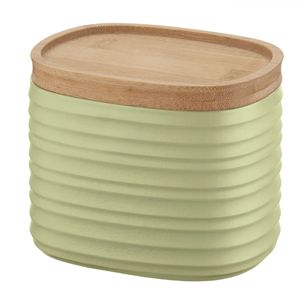 Green Tierra jar with bamboo cap