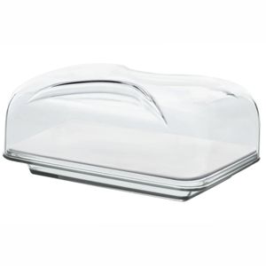 Transparent rectangular Everyday cheese dish