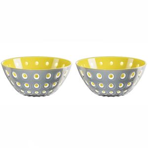 Set of 2 bowls 12 cm Le Murrine gray and yellow