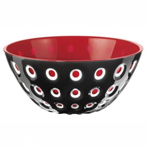 Le Murrine salad bowl 25 cm Black, white and red