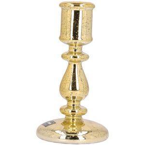 Mina gold glass candlestick 17cm