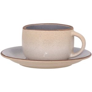 Set tazzina e piattino Biscuit Light Blue