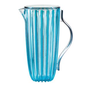 Carafe with turtleneck blue lid
