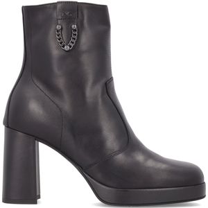 Black Glove ankle boot with chain on the side