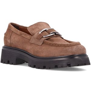 Mocassino in Camoscio con catena argento