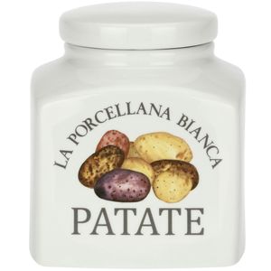 Barattolo porcellana decorato patate Conserva