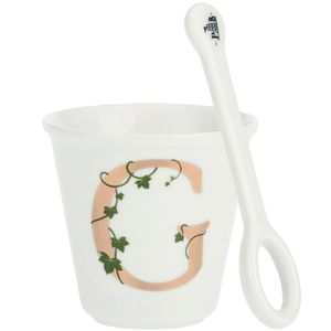 "G" teacup with spoon Unico