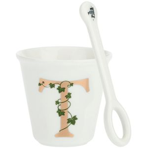 "T" teacup with spoon Unico