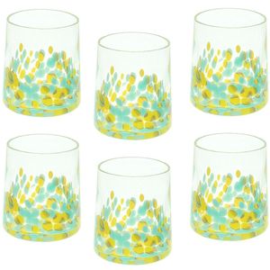 Venice Glass Teal/Yellow