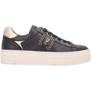 Black glove sneakers with honey star