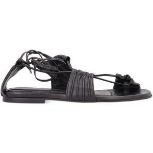 Black lace-up sandal