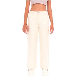 Cargo jeans with zip and hook fastening
