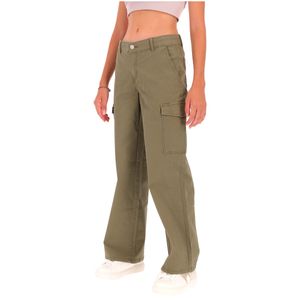 Cargo jeans with zip and hook fastening