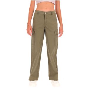 Cargo jeans with zip and hook fastening
