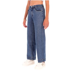 Regular blue jeans with zip fastening