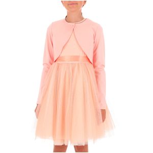 Elegant pink dress with rhinestones