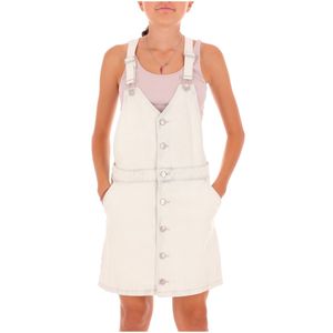 Girls' light denim overalls