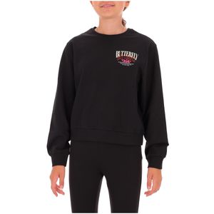 Black sweatshirt with maxi Butterfly print on the back