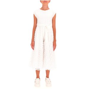 White dress for girls with polka dot tulle