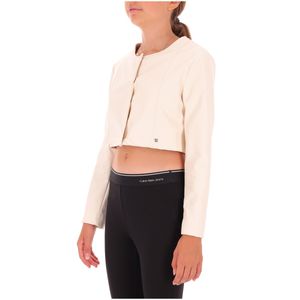 Beige cropped jacket