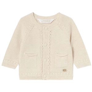 Baby cardigan in cotton and wool blend