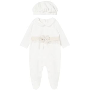 White baby girl pajamas
