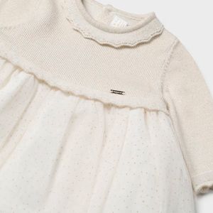 Beige baby girl dress