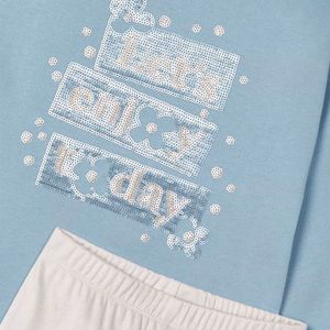 Girls' set with leggings and sweatshirt