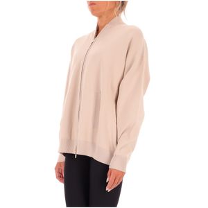 Giacca felpa Teorema beige in misto viscosa