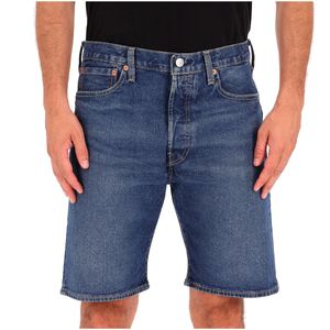 Blue Bermuda shorts with buttons