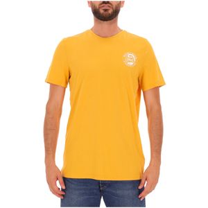 T-shirt gialla con logo circolare Excellence Worldwide